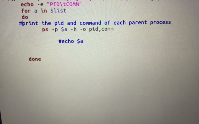 ----LINUX BASH SCRIPTING--- Hello, I have a list of ppid, I want