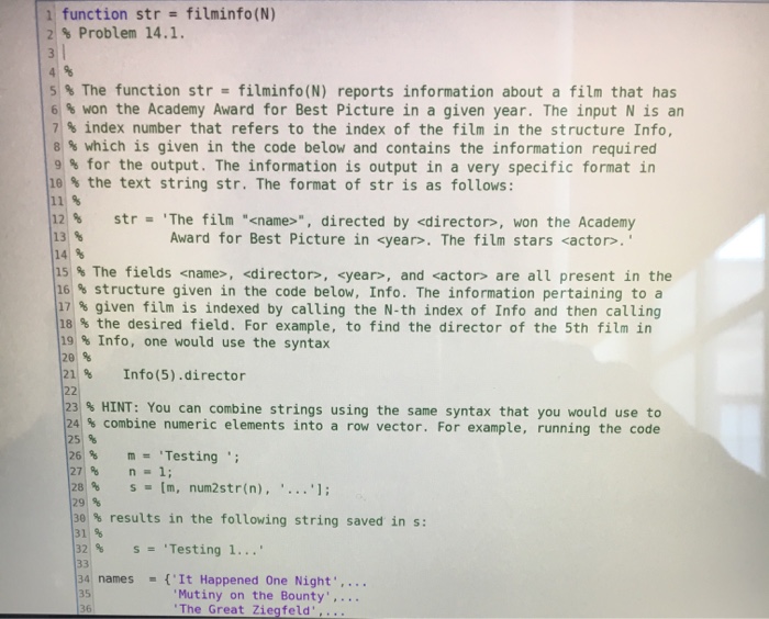 advance! 14.1: Creating a virtual film information assistant Problem Description As we