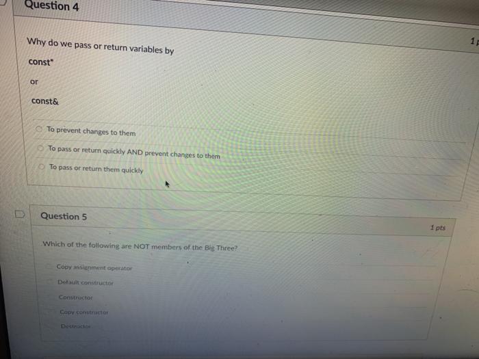 variables by const or const& To prevent changes to them To ass
