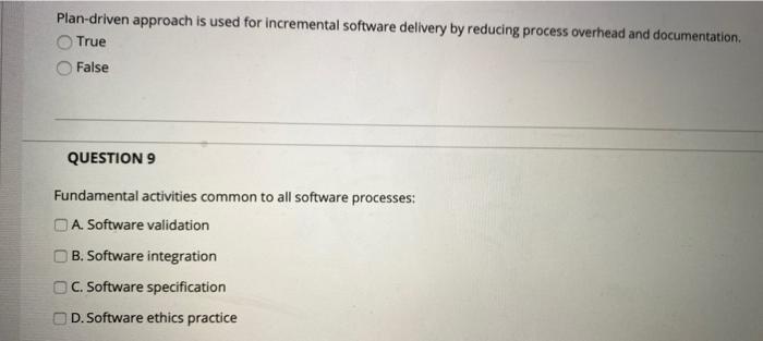 that reflects the fundamental software development activities and cascade from one phase