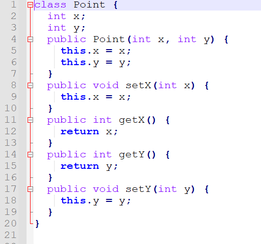  1. [6 marks] Point is a mutable data type. Re-write Point