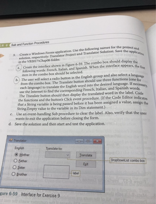  R 6 Sub and Function Procedure Create a Windows Forms application.