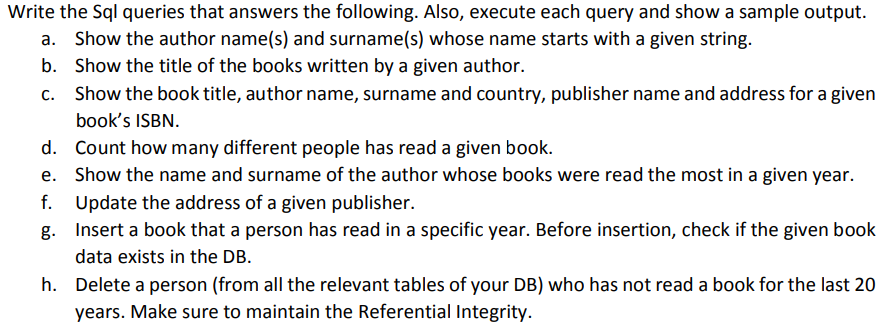 SQL create table queries : Create table author( Authorid int primary key,