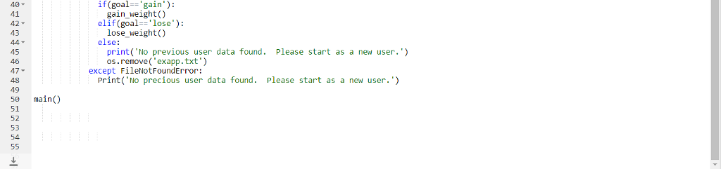 user input errors at this point in the code? How do I
