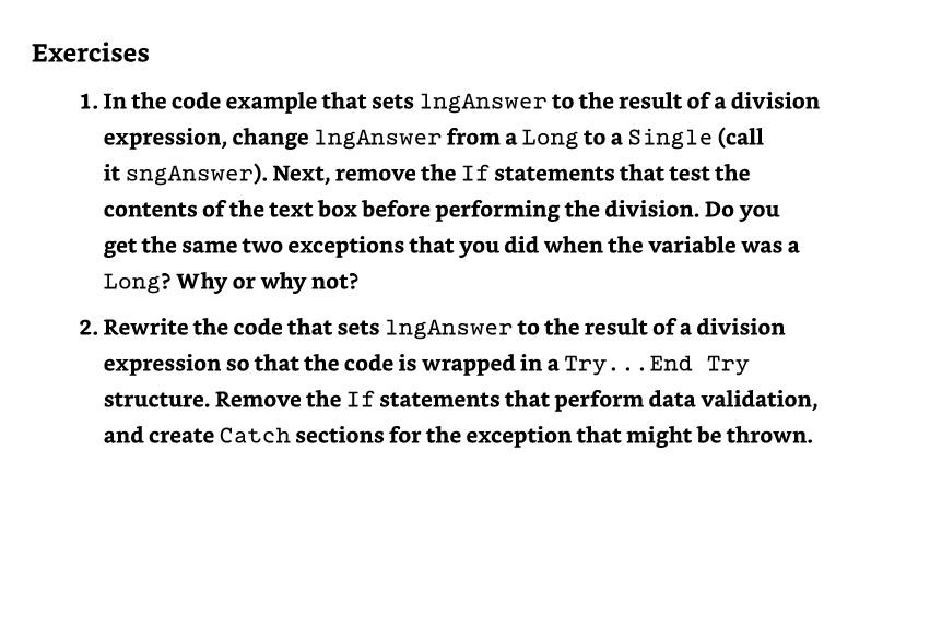 Visual Basic 2022 1. In the code example that sets 1 ngAnswer