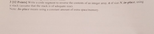 Data Structure and Algorithm in C++ 3 112 Points] Write a code