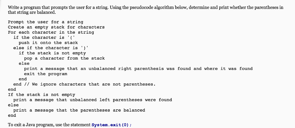  Write a program that prompts the user for a string. Using