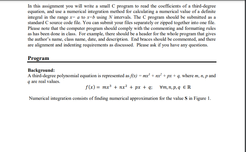 In C programing In this assignment you will write a small C