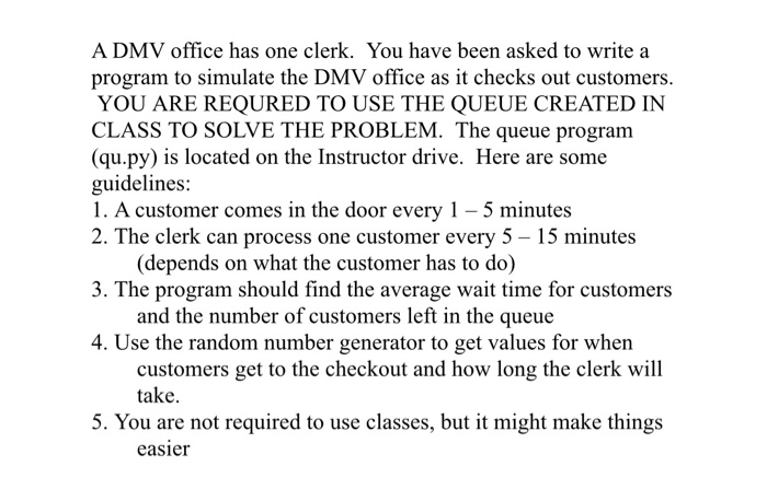  (In python 3.6 64-bit) class Qu: def __init__(self): self.items = []