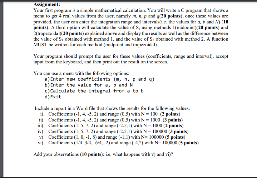 numerical integration method for calculating a numerical value of a definite integral