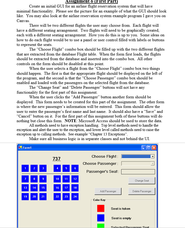 This needs to be written in c# Create an initial GUI for