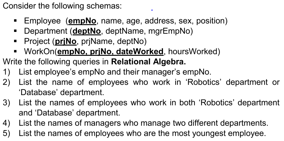 Consider the following schemas: SQL database question help My progress so far...