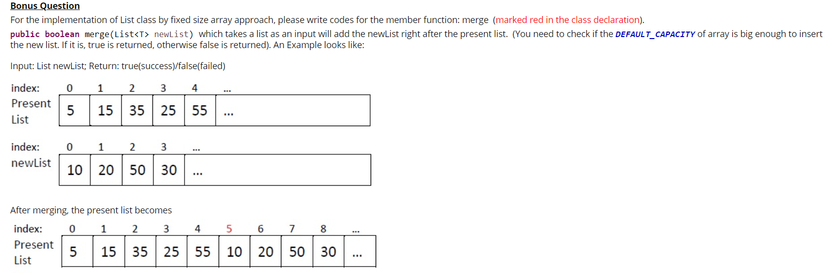 Please answer all the following Bonus Question For the implementation of List