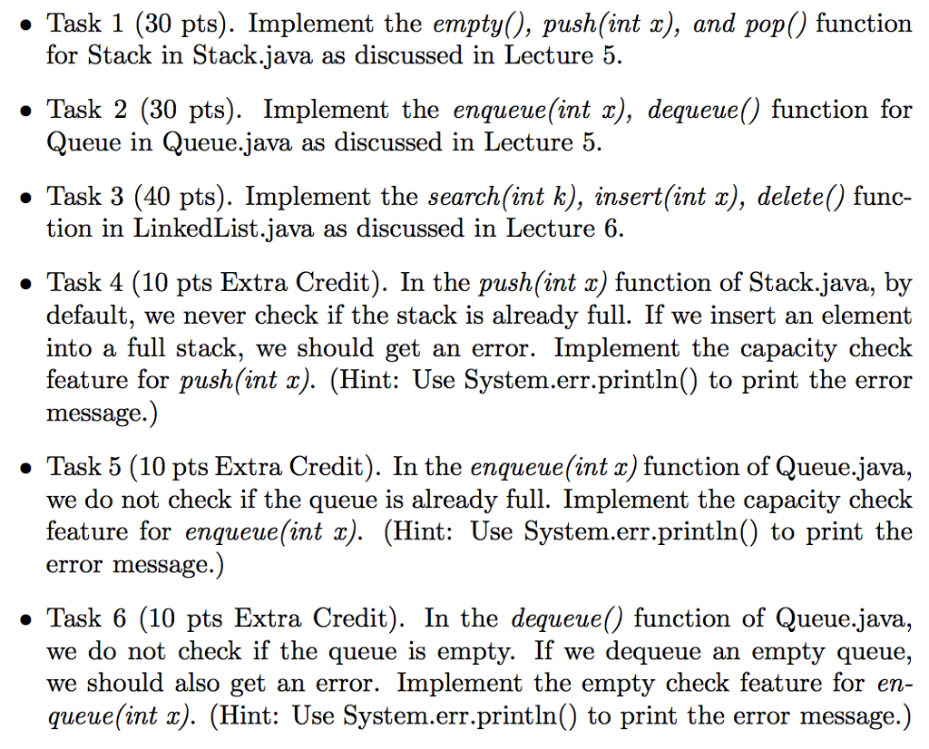 package ds; public class Stack { public int size; public int top;
