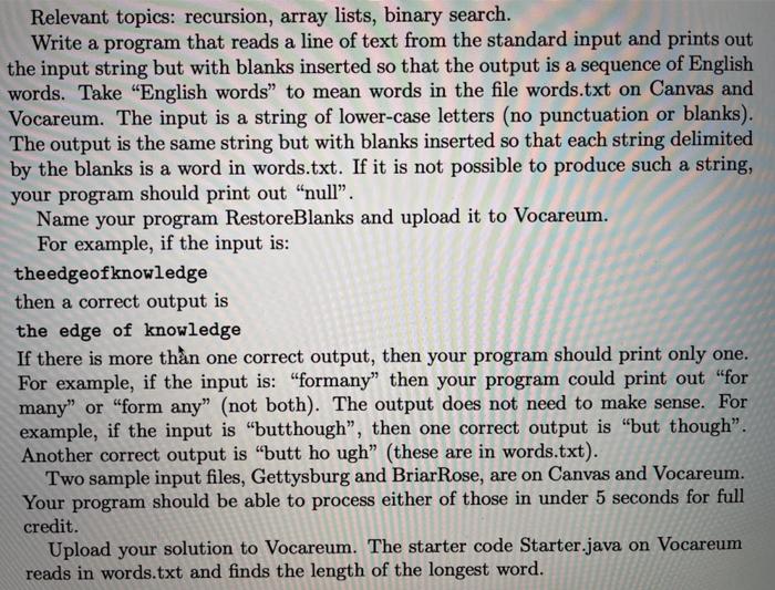 java please. I tried to do it but I couldn't please read