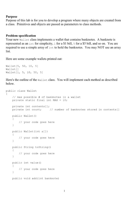  Need help with java lab especially methods transfer, remove and compare