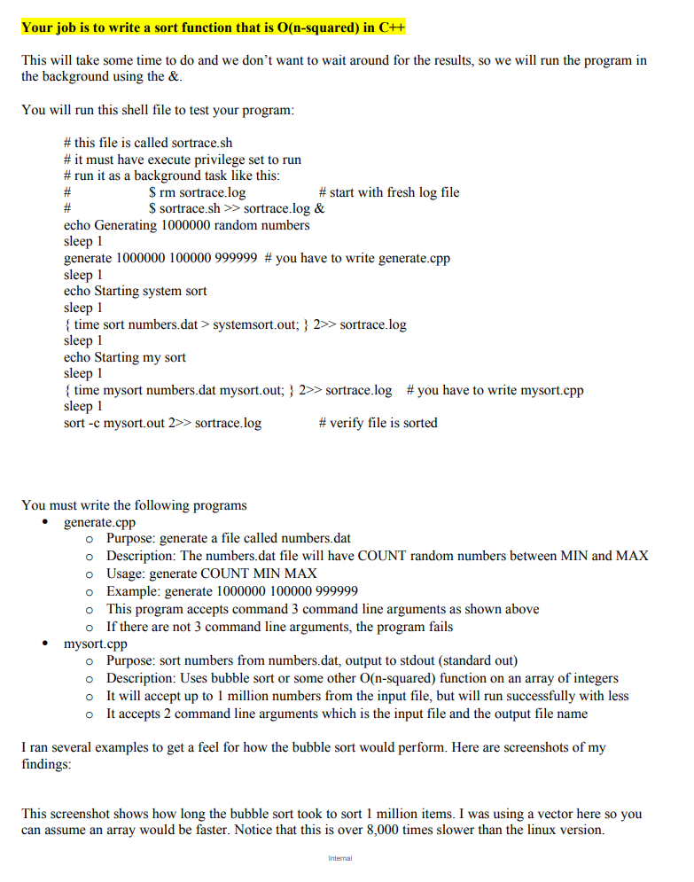 linux sort command to sort all the items in a file called