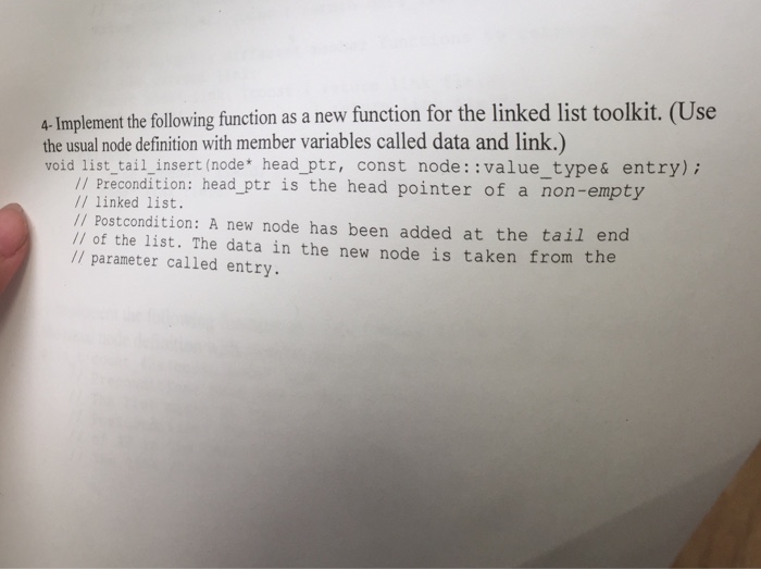  a new function for the linked list toolkit. (Use 4-Implement the