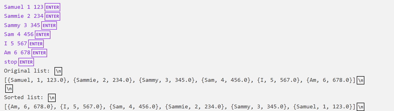 JAVA program I do have Person.Java that store the data in in
