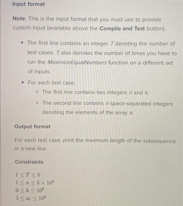 For each (1in), perform the following operation exactly one time: Replace aj