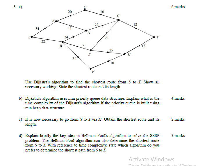  ***EMERGENCY please need this solution within 40 mins*** 3 a) 6