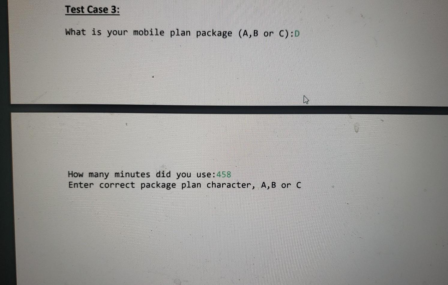 Test 1, test 2 and test 3. This is Java programming course