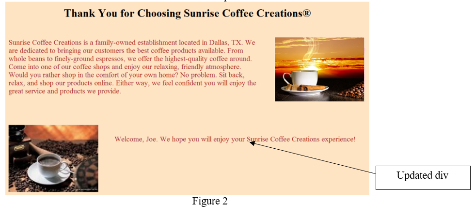 on assigning the text to the anchor element) At least 1 additional