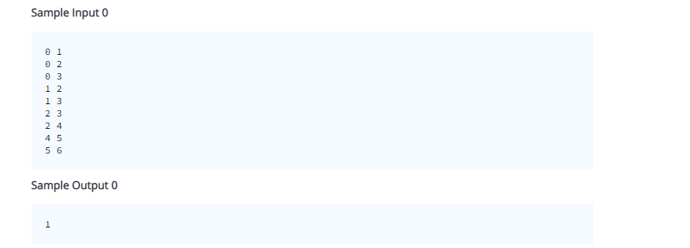 need to determine whether it is acyclic or not. Input Format Each