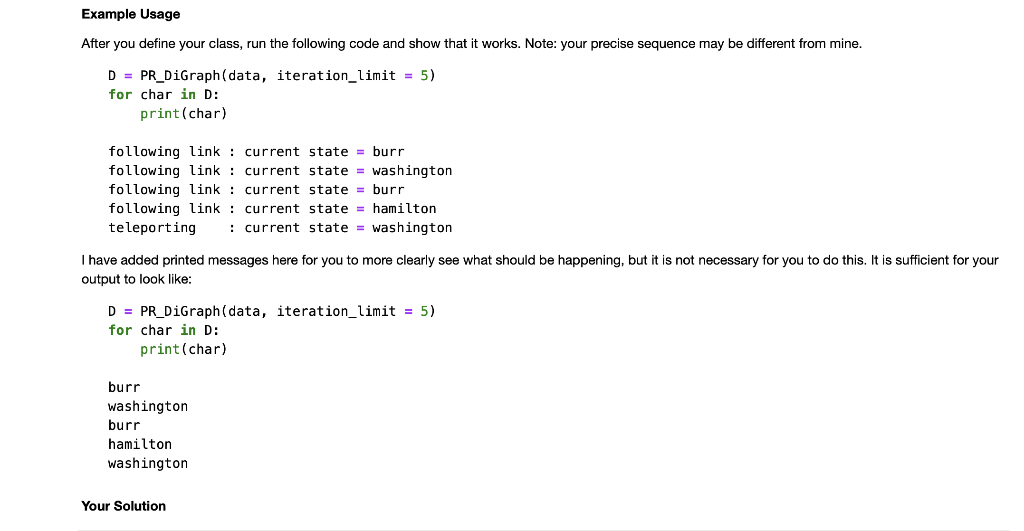method. The _init_ method of this class should create instance variables to