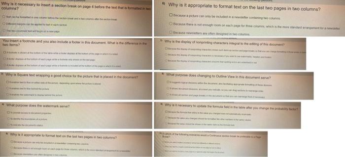  Why is it necessary to insert a section break on page