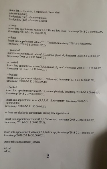 the tables. Problem 1. Please write ONE SQL statement for each of