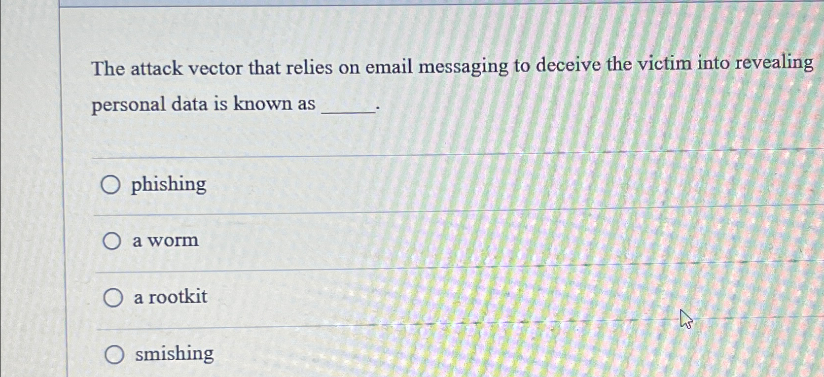  The attack vector that relies on email messaging to deceive the