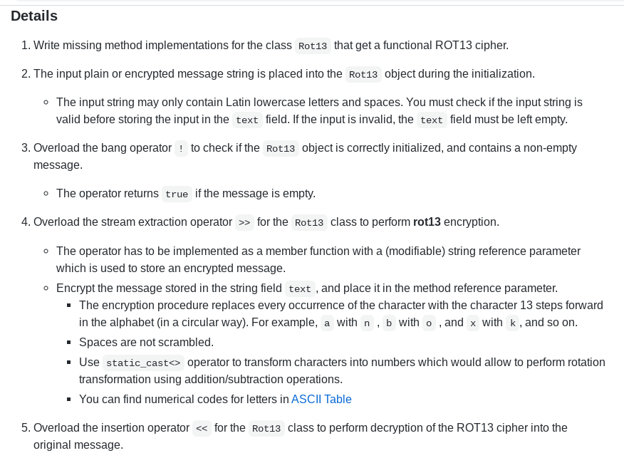 Task Some information on the Internet may be encrypted with a simple