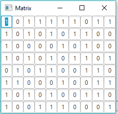 Java Write a program that displays a 10 by 10 square matrix,