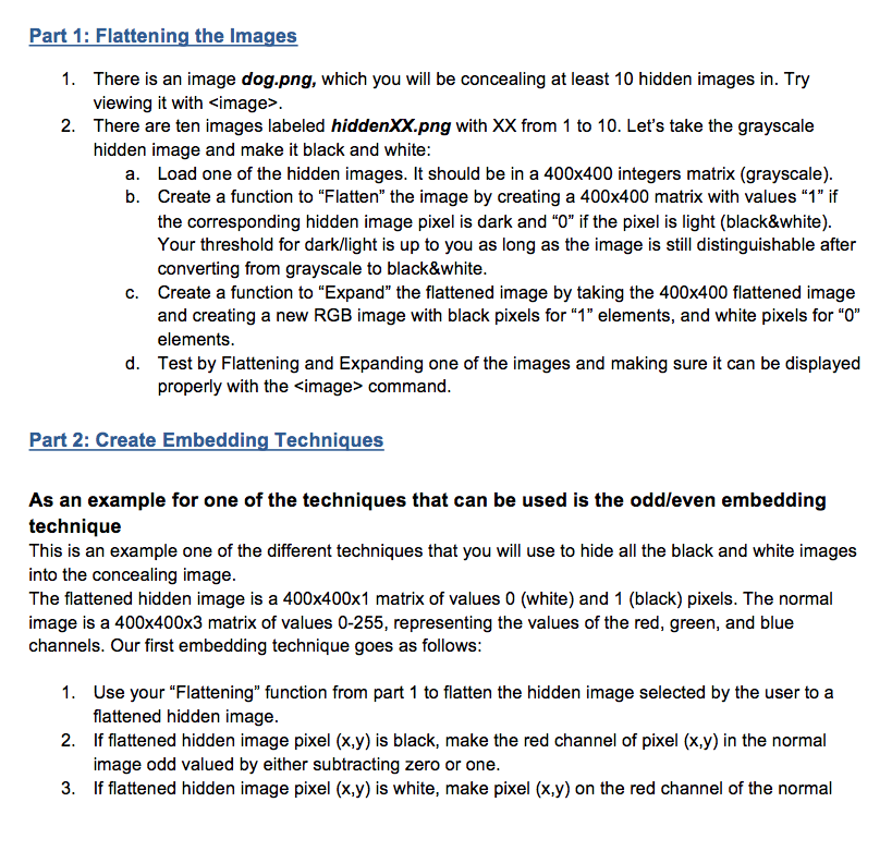 MATLAB Hello! I'm currently working on a program that will hide an