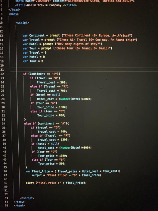  this is the code i have so far, all the prompts
