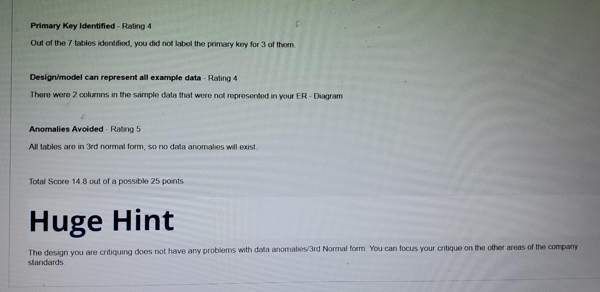 have a few more questions I thought of when designing your database