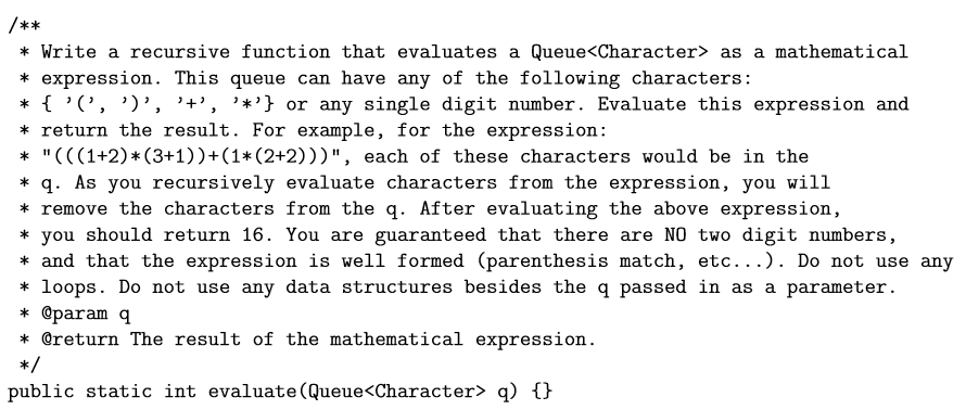 Sample outputs System.out.println(Recursion.indexOf("Hello", "lo")); // 3 Stack stack = new Stack();