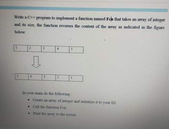  Write a CH program to implement a function named Fca that