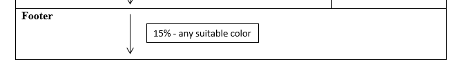 background colors to distinguish parts. Masthead 20%- - any suitable color Main