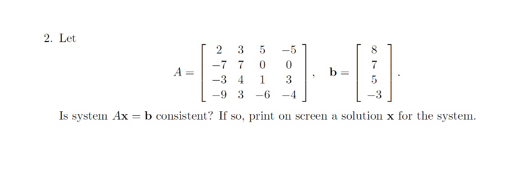 Create a script for the following exercise: 2. Let 2 3 5