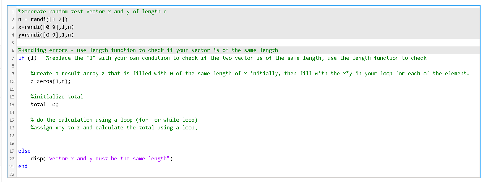 does. Write a MATLAB program that will implement the equivalent of an