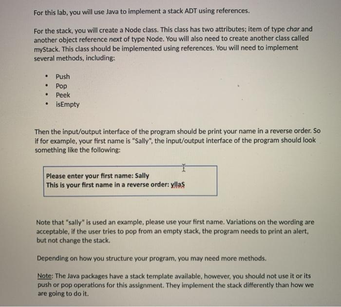 need help with this in java For this lab, you will use