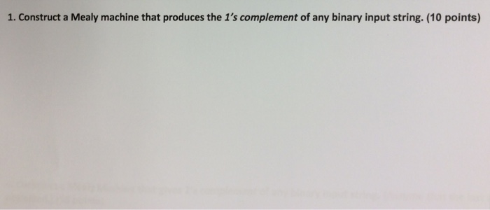that prints 'a' whatever the sequence '01' is encountered in any input