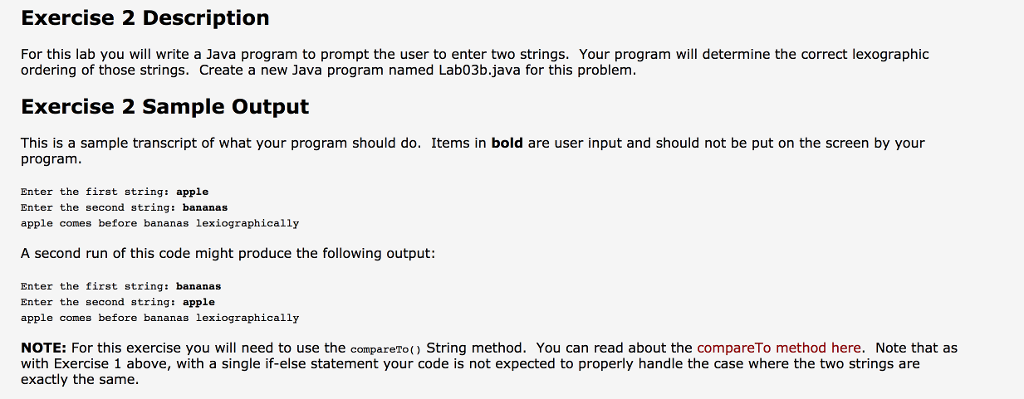 program to prompt the user for two numbers. Your program should display