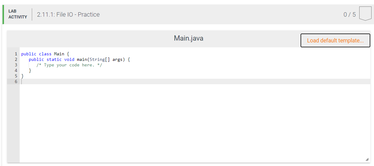 2.11 File IO - Practice Write a program that opens a text