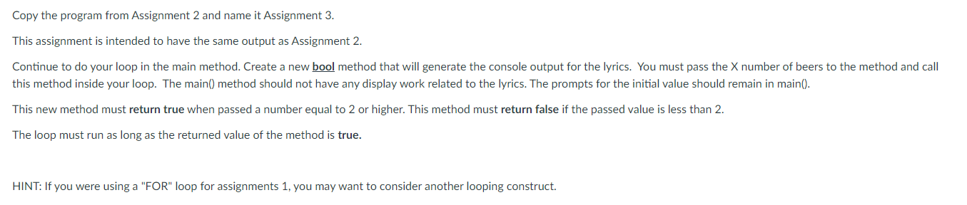 Assignment 2 and 3 and write comments to understand which code is
