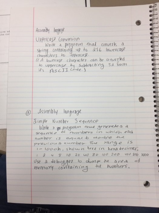  Assembly language. Upper-case conversion Write a program that converts a string