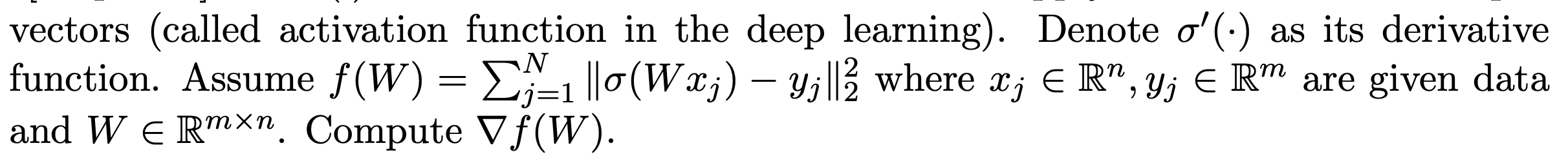 apply elementwise to its input vectors (called activation function in the deep