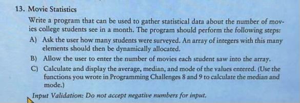  code in cpp please. For part C, create functions that take